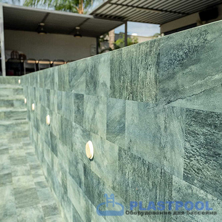 Пленка для бассейна Haogenplast Ogenflex StoneTile Emirald-3D (каменный изумруд) 1,65х25м