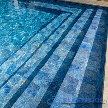 Пленка для бассейна Haogenplast Ogenflex StoneTile Marime 15-3D (морской камень) 1,65х25м