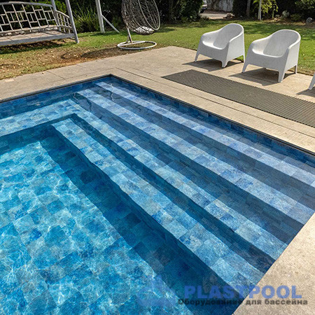 Пленка для бассейна Haogenplast Ogenflex StoneTile Marime 15-3D (морской камень) 1,65х25м