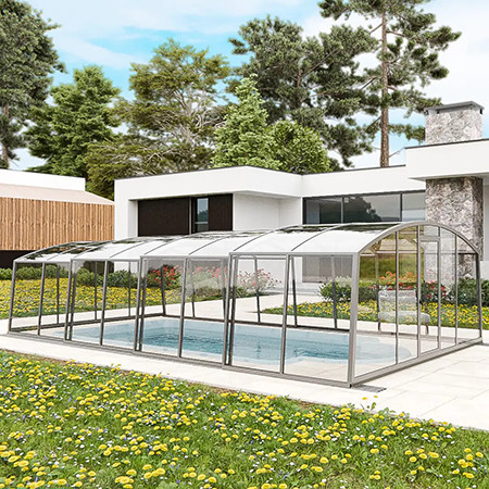 Раздвижной павильон для бассейна Avrora H 6,36м*3,5м*1,9м 