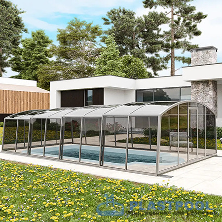 Раздвижной павильон для бассейна Avrora H 6,36м*3,5м*1,9м 