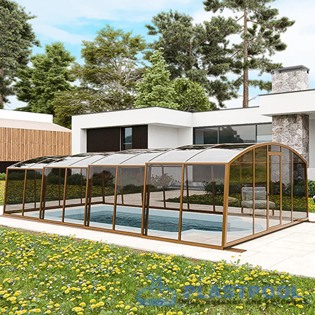 Раздвижной павильон для бассейна Avrora H 6,36м*3,5м*1,9м 