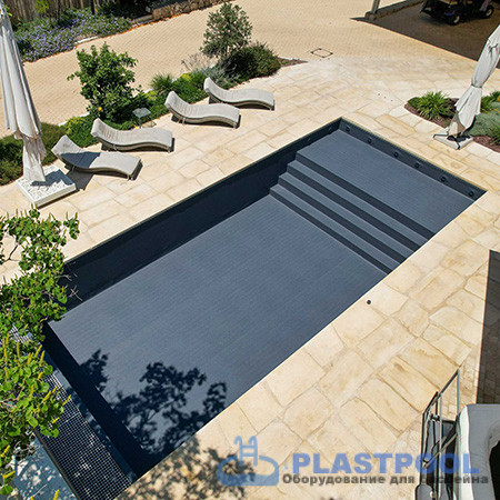 Пленка для бассейна Haogenplast Ogenflex StoneFlex Bazelet-3D (серый) 1,65х25м