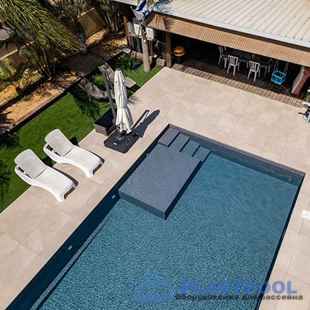 Пленка для бассейна Haogenplast Ogenflex StoneFlex Concrete-3D (серый) 1,65х25м