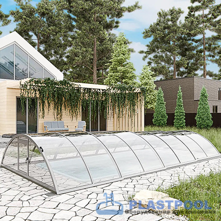 Раздвижной павильон для бассейна Standart L 6,36м*3,5м*0,95м 