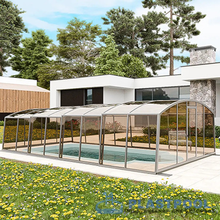 Раздвижной павильон для бассейна Avrora H 6,36м*4м*1,9м 