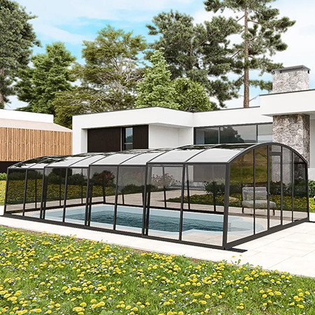 Раздвижной павильон для бассейна Avrora H 10,6м*4м*1,9м 