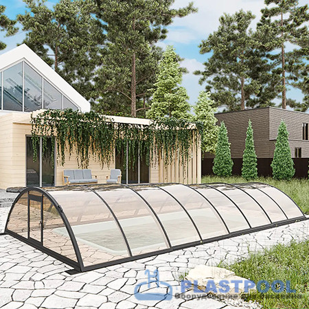 Раздвижной павильон для бассейна Standart L 6,36м*4м*1,05м 