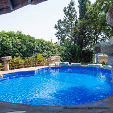 Пленка для бассейна противоскользящая Haogenplast Ogenflex Galit NG Cool Sparks (темный мрамор) 1,65х25м