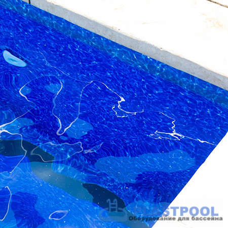 Пленка для бассейна противоскользящая Haogenplast Ogenflex Galit NG Cool Sparks (темный мрамор) 1,65х25м