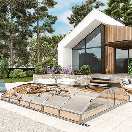 Раздвижной павильон для бассейна Avrora L 8,48М*2,5М*0,65М 