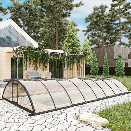 Раздвижной павильон для бассейна Standart L 10,6м*4м*1,05м 