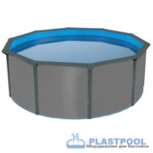 Морозоустойчивый бассейн PoolMagic Anthracite круглый 5.5x1.3м 