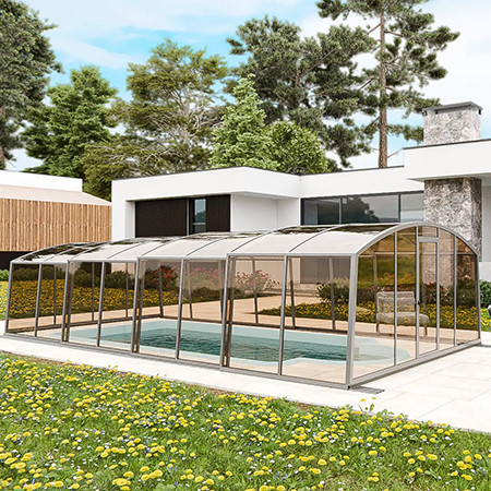 Раздвижной павильон для бассейна Avrora H 6,36М*2,5М*1,9М 