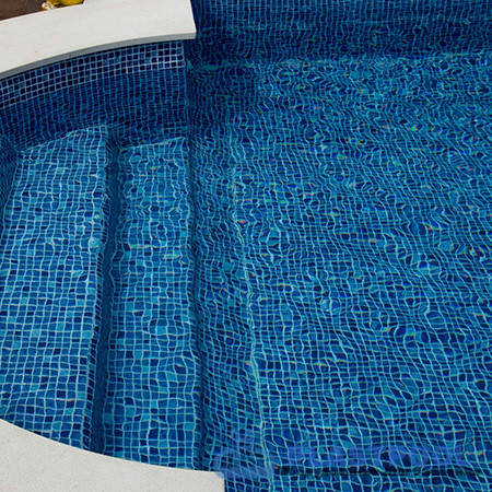 Пленка для бассейна противоскользящая Haogenplast Ogenflex Snapir Blue (синяя мозаика) 1,65х25м
