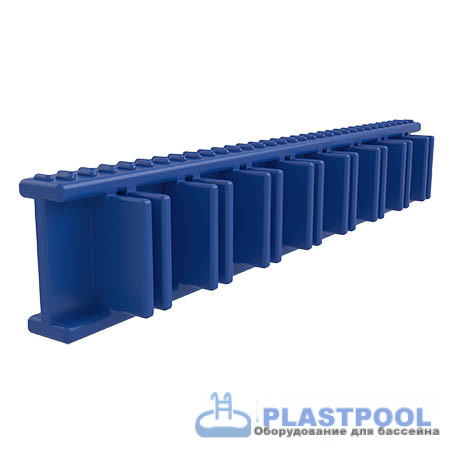 Угловой сегмент 195x34мм, цвет синий