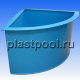 Купель угловая из полипропилена 1,5х1,5х1,7