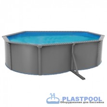 Морозоустойчивый бассейн PoolMagic Anthracite овальный 4.9x3.6x1.3м 