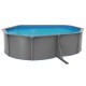 Морозоустойчивый бассейн PoolMagic Anthracite овальный 4.9x3.6x1.3м 