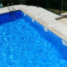 Лайнер ПВХ Renolit Alkorplan 3000, 1,65х25 м, цвет Marble (синий мрамор)