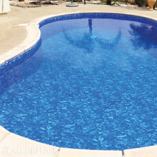 Лайнер ПВХ Renolit Alkorplan 3000, 1,65х25 м, цвет Marble (синий мрамор)