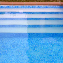 Лайнер ПВХ Renolit Alkorplan 3000, 1,65х25 м, цвет Carrara (синий с голубыми вкраплениями)