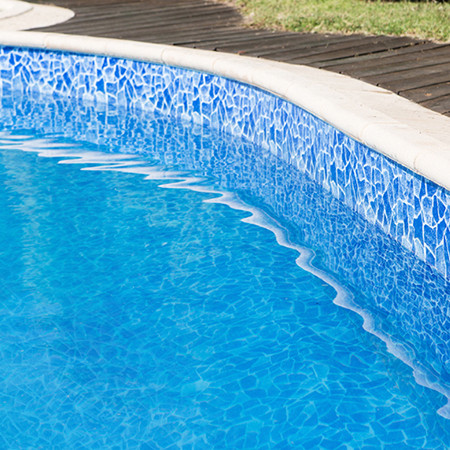 Лайнер ПВХ Renolit Alkorplan 3000, 1,65х25 м, цвет Carrara (синий с голубыми вкраплениями)