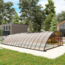 Раздвижной павильон для бассейна Avangard 8,48м*3м*1,87м Литой поликарбонат