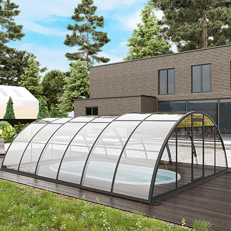 Раздвижной павильон для бассейна Standart H 6,36м*3м*1,5м 