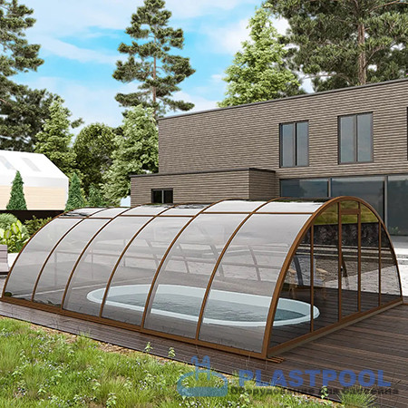 Раздвижной павильон для бассейна Standart H 6,36м*3м*1,5м 