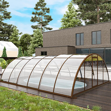 Раздвижной павильон для бассейна Standart H 6,36м*3м*1,5м 