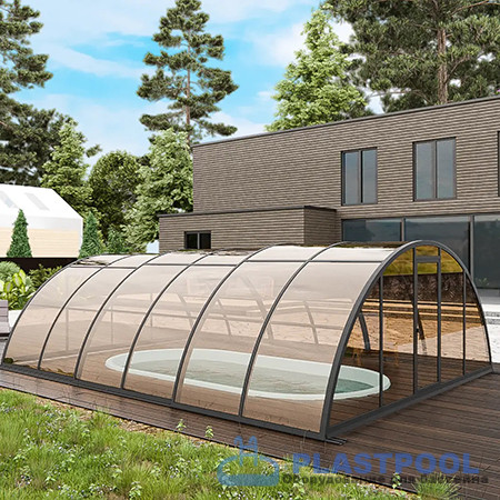 Раздвижной павильон для бассейна Standart H 6,36м*3м*1,5м 