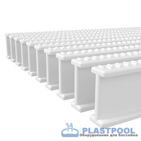 Переливная решетка 245x34мм, цвет белый