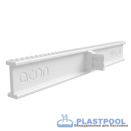 Переливная решетка 245x34мм, цвет белый