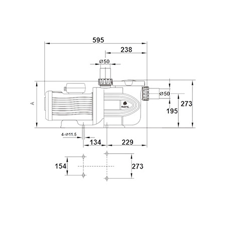 Насос с префильтром   4,5м3/ч Glong PPB50 Н=10 0,37кВт 230В 