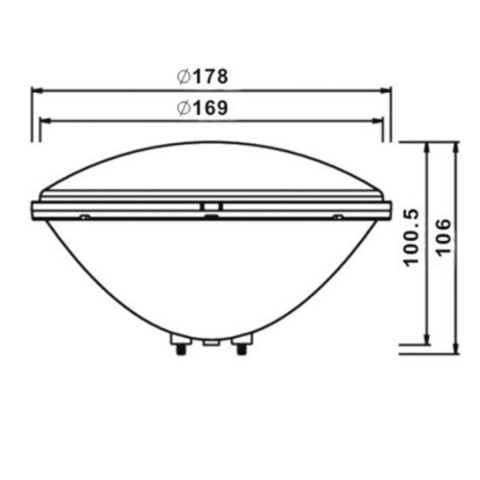 Лампа светодиодная 36Вт Laswim 12В RGBW PAR56 36 leds 