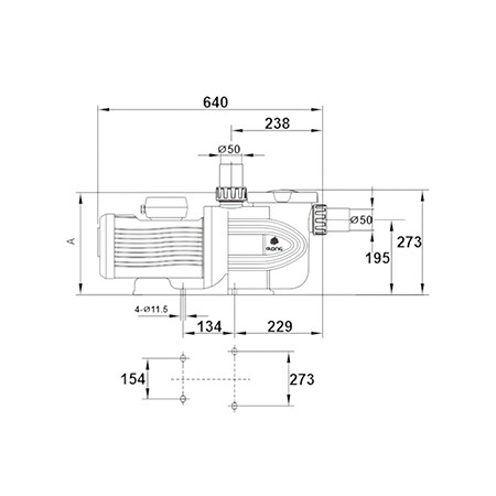 Насос с префильтром  20,6м3/ч Glong PPB50 Н=10 1,5кВт 230В 
