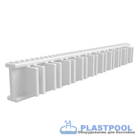 Угловой сегмент 245x34мм, цвет белый