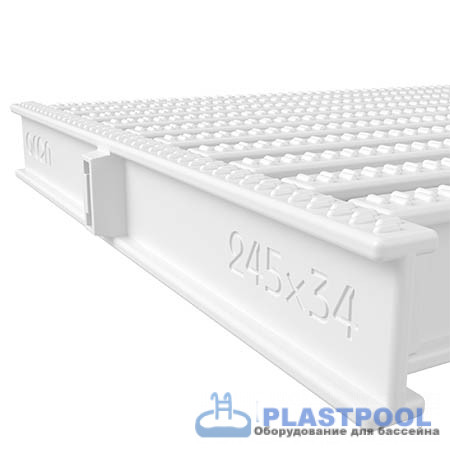 Угловой сегмент 245x34мм, цвет белый