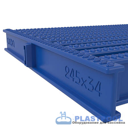 Угловой сегмент 245x34мм, цвет синий