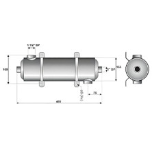 Теплообменник 60кВт Laswim MF-200 вертикальный н/с 