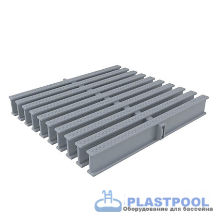 Переливная решетка 245x34мм, цвет серый