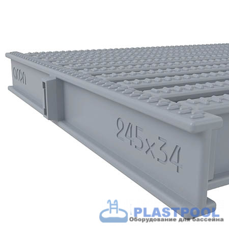 Угловой сегмент 245x34мм, цвет серый