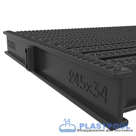 Угловой сегмент 245x34мм, цвет черный