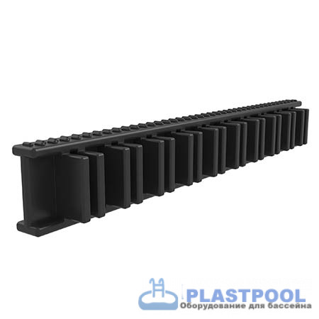 Угловой сегмент 245x34мм, цвет черный