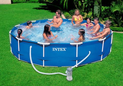 28212 Каркасный бассейн Intex 366х76 см с фильтром - насосом