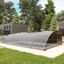 Раздвижной павильон для бассейна Avangard 10,6м*4,5м*1,96м Канальный поликарбонат