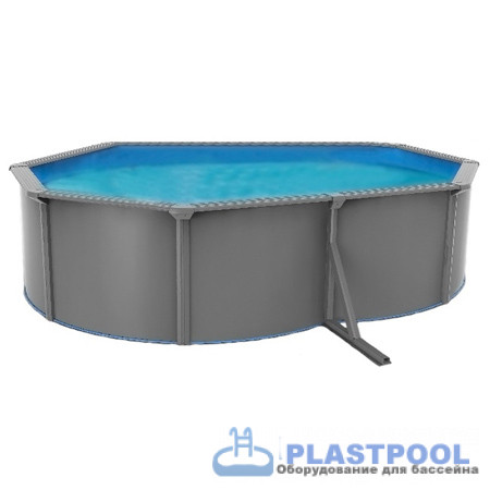 Морозоустойчивый бассейн PoolMagic Anthracite овальный 9.1x4.6x1.3м
