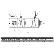 Теплообменник 84кВт Max Dapra D-HWT 65 корпус н/с спираль н/с AISI 316 