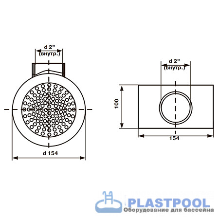 Донный слив M.SD.KR (универсальный)